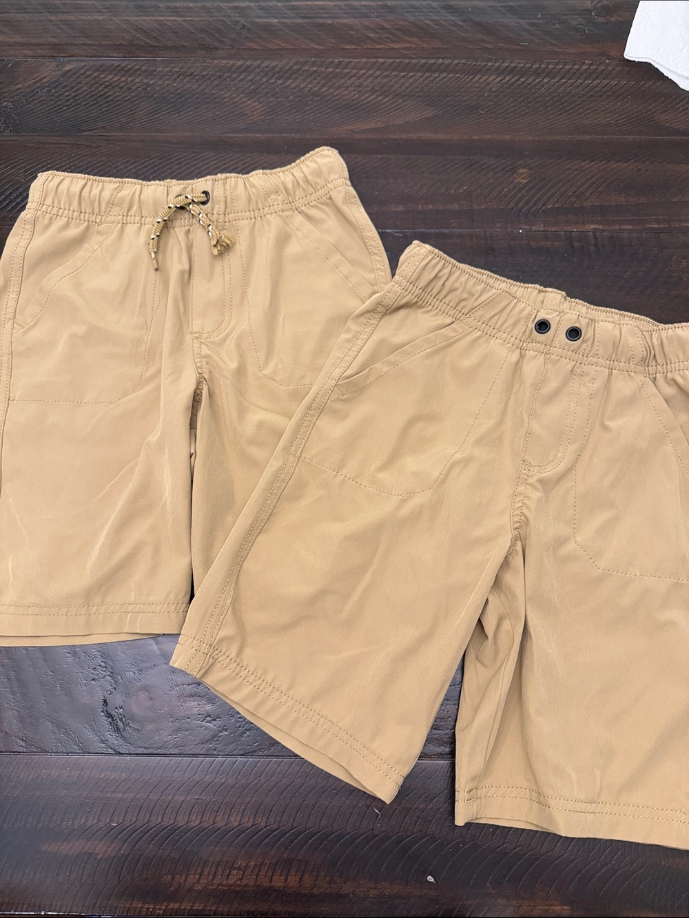 Boy’s Drawstring Khaki Shorts - 2 Pairs